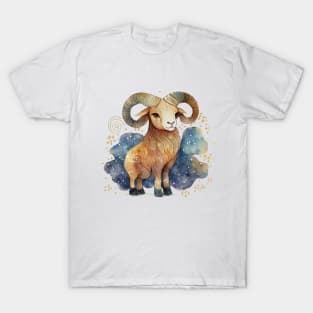 Watercolor Zodiac Aries T-Shirt